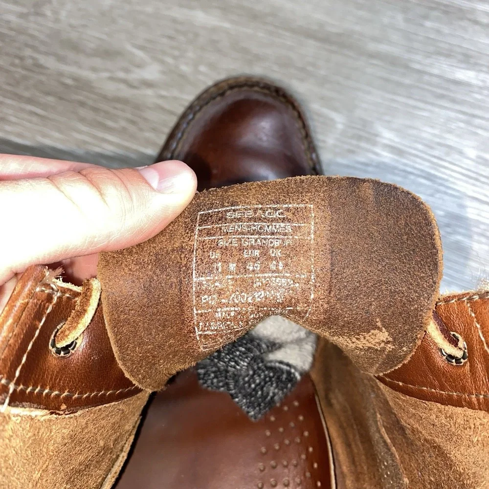 Vintage Sebago Dock Side Leather Moccasin Boots Men's 11 M Brown USA Heritage
